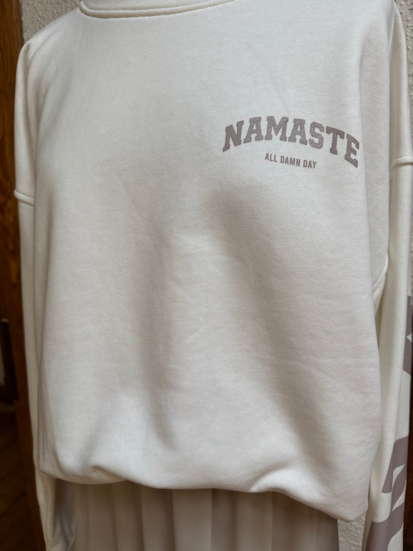 Sweatshirt Oversized, NAMASTE Schriftzug
