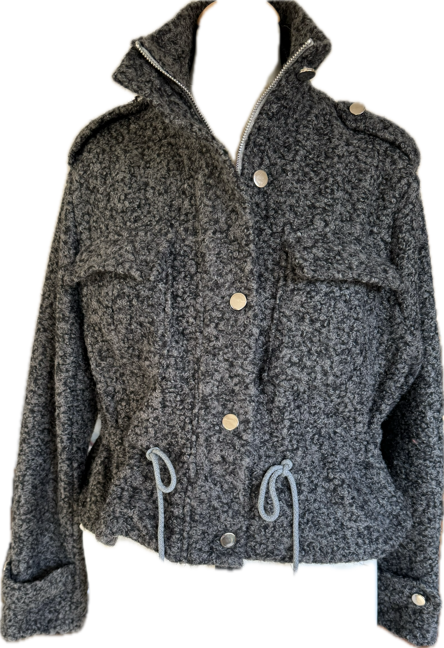 Kurze Jacke mit Stehkragen