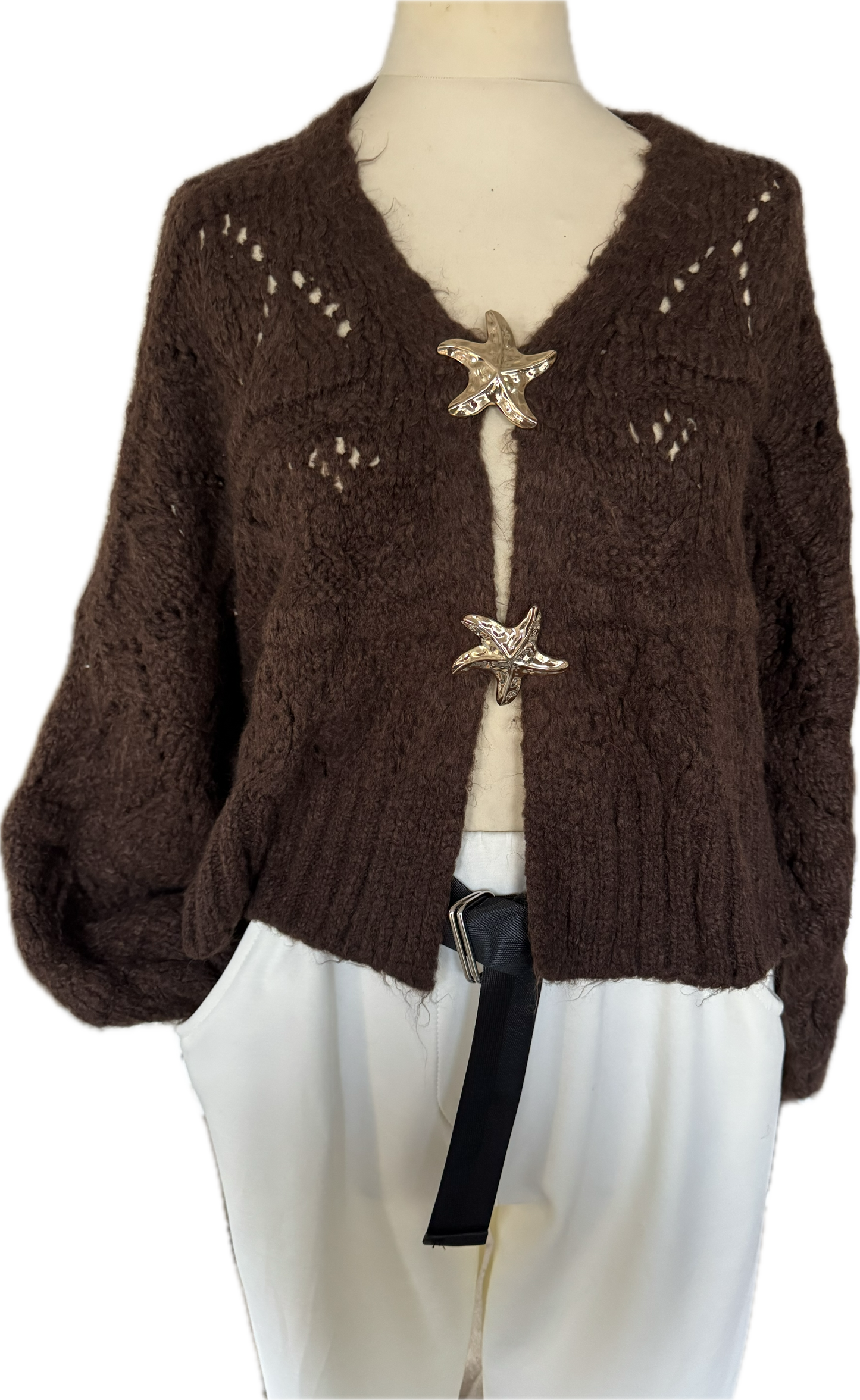 Strickjacke in schokobraun
