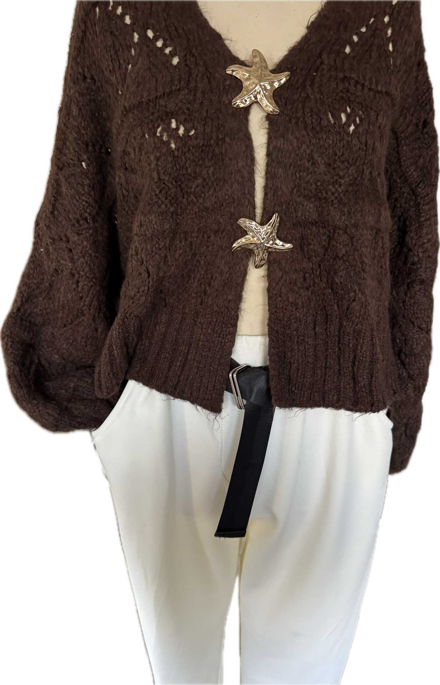 Strickjacke in schokobraun