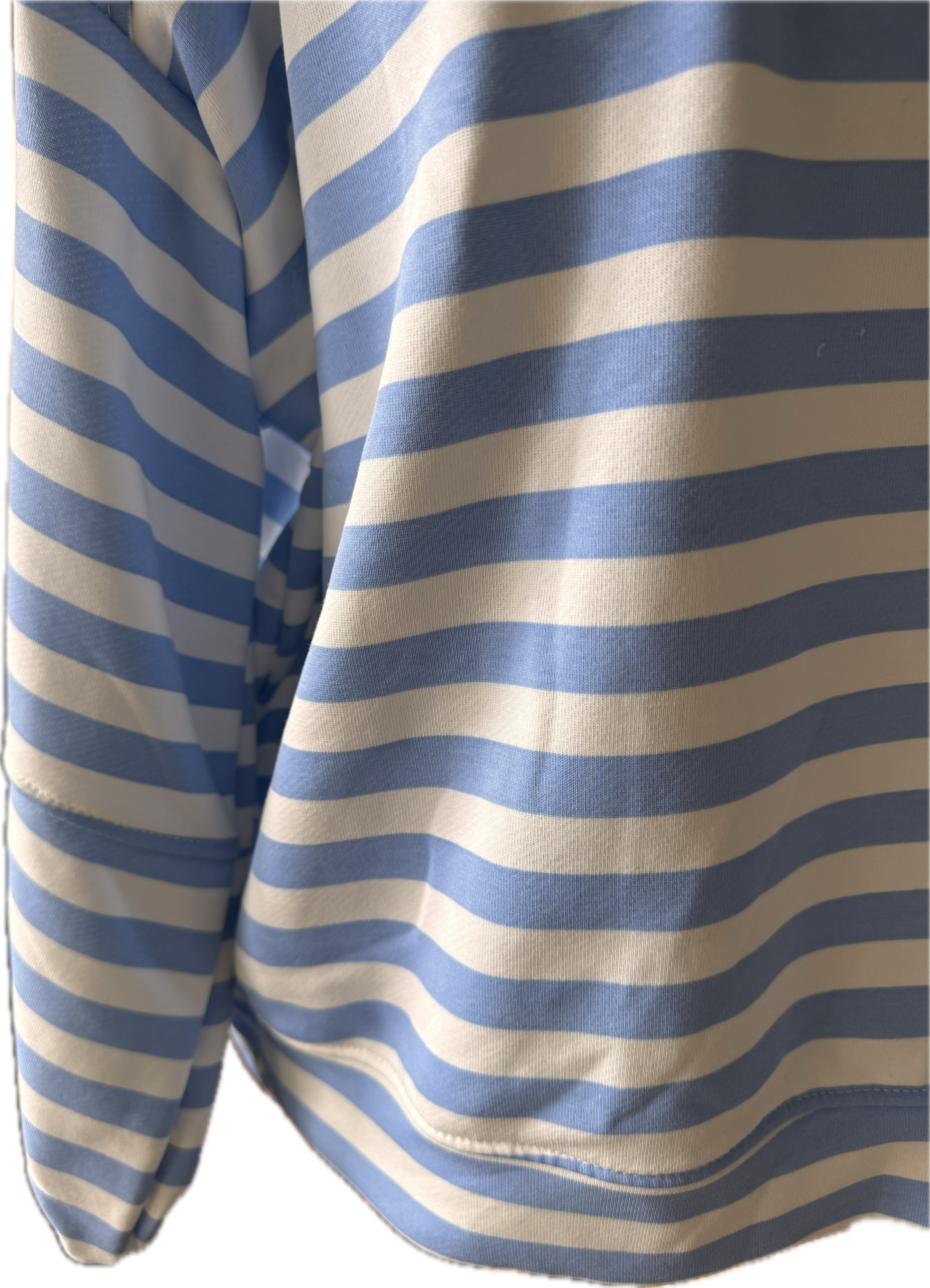 Streifensweaty, leger geschnitten, blau /weiß