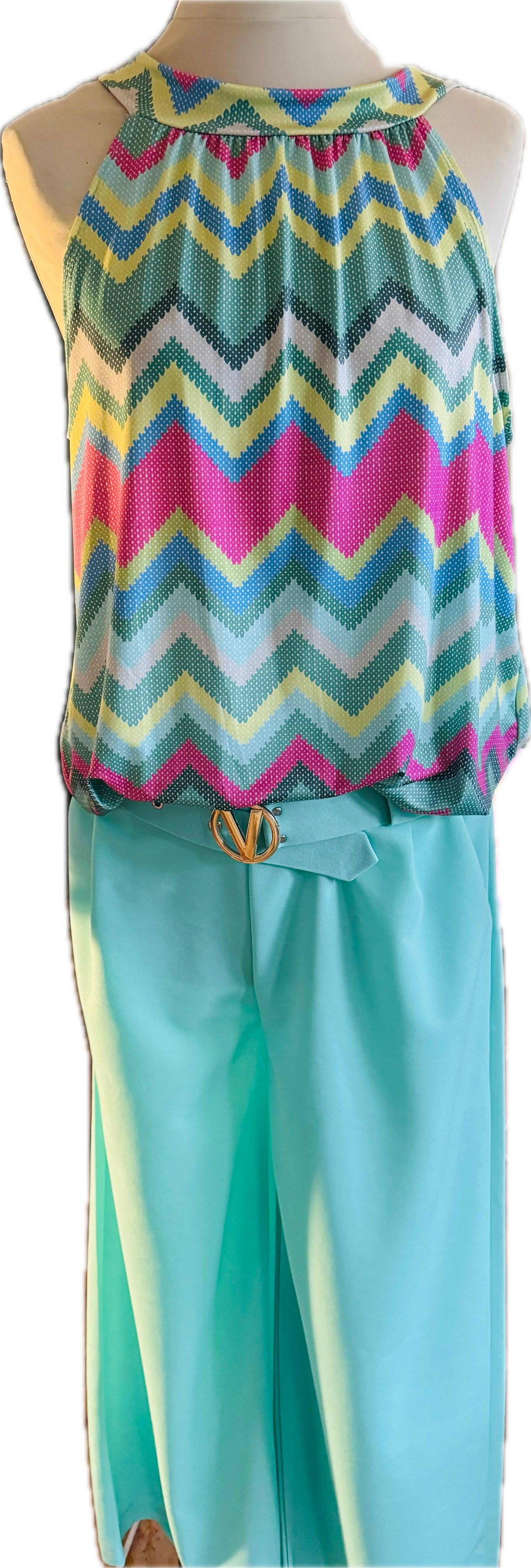 Bluse/Top im Zickzackmuster, REDUZIERT