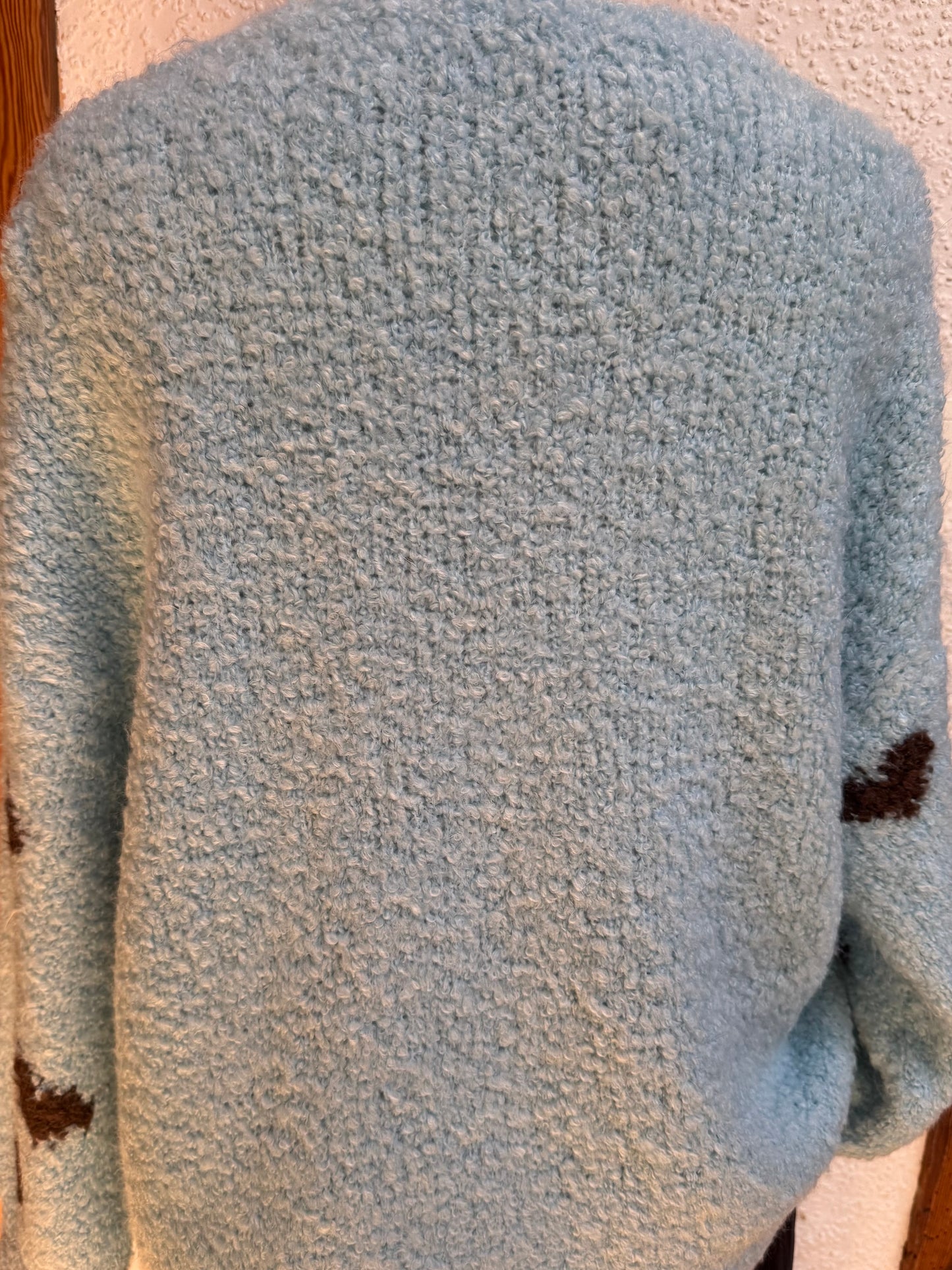 Boucle Pulli mit Herzen