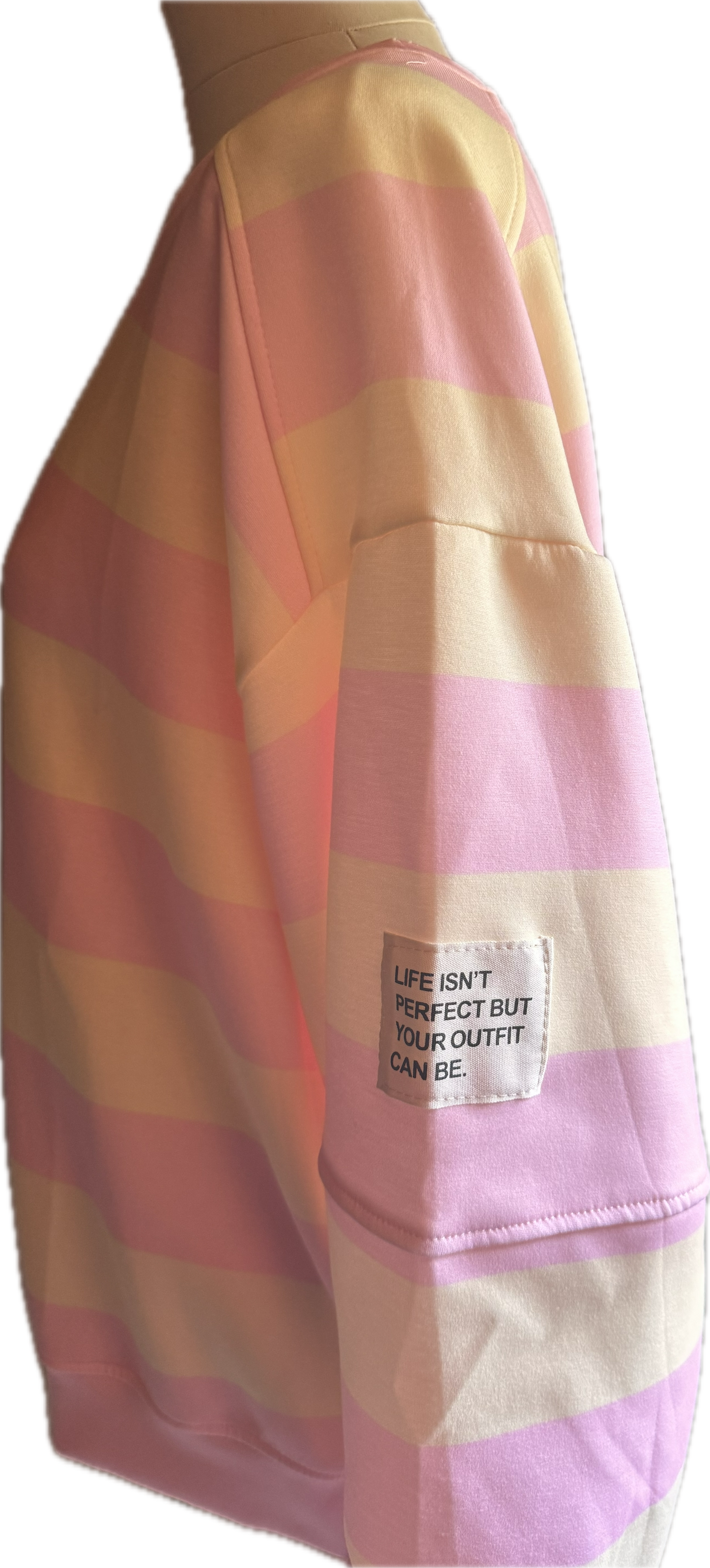 Streifenshirt in rose/gelb