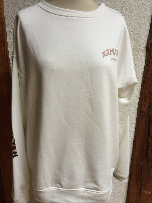 Sweatshirt mit "Namaste" Aufdruck,    BESTSELLER,   wieder da