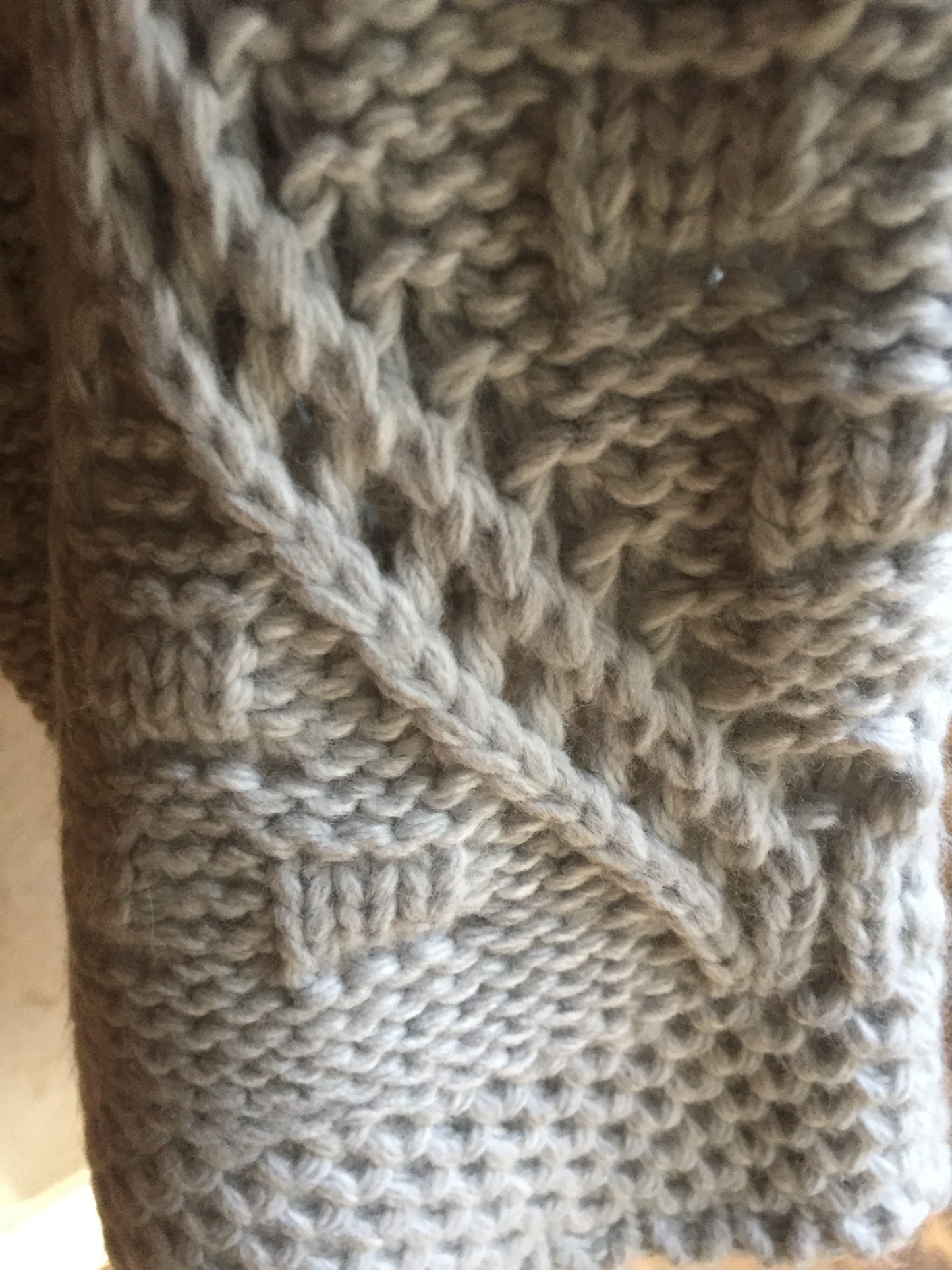 Grobgestrickter Pulli, tolles Muster