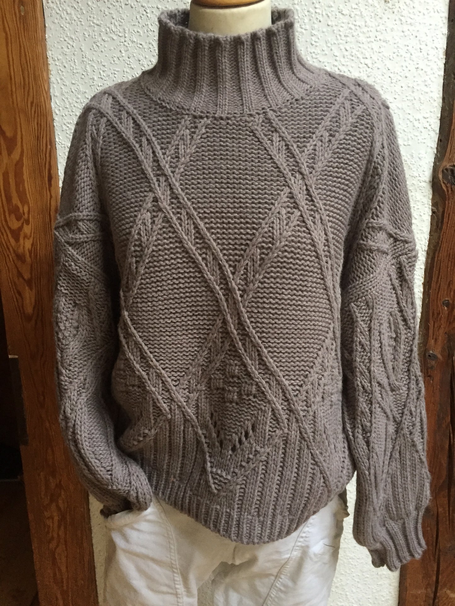 Grobgestrickter Pullover, tolles Muster
