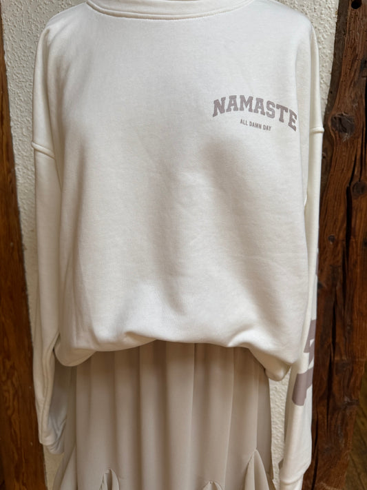 Sweatshirt  Oversized,  NAMASTE Schriftzug