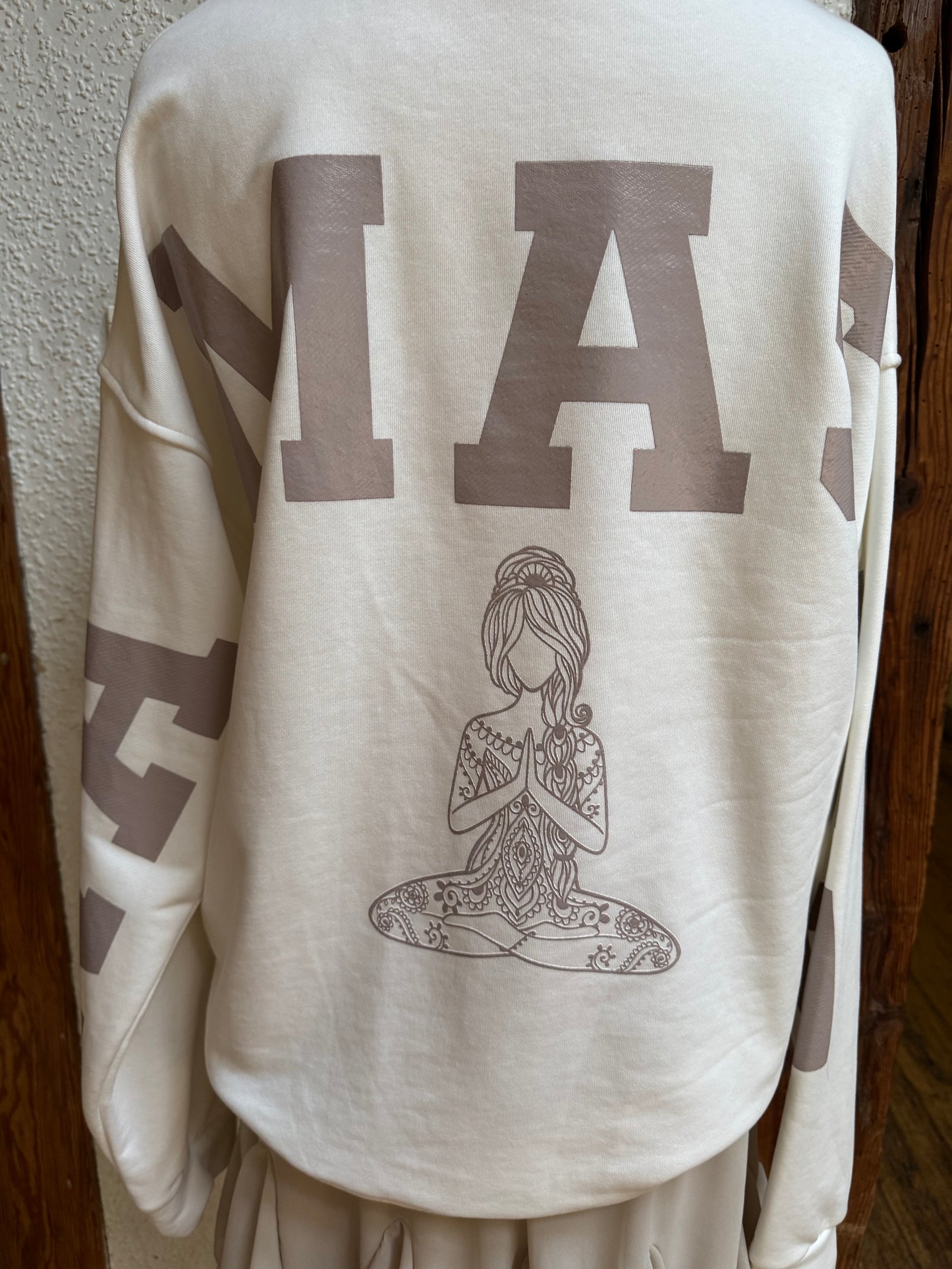 Sweatshirt  Oversized,  NAMASTE Schriftzug