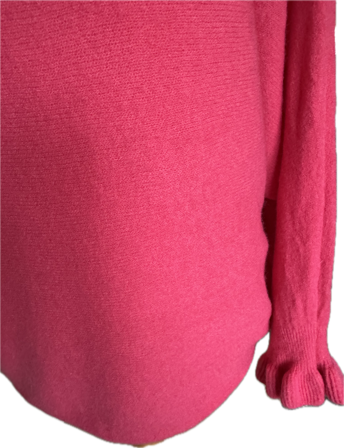 Leichter Pulli in pink und wollweiß