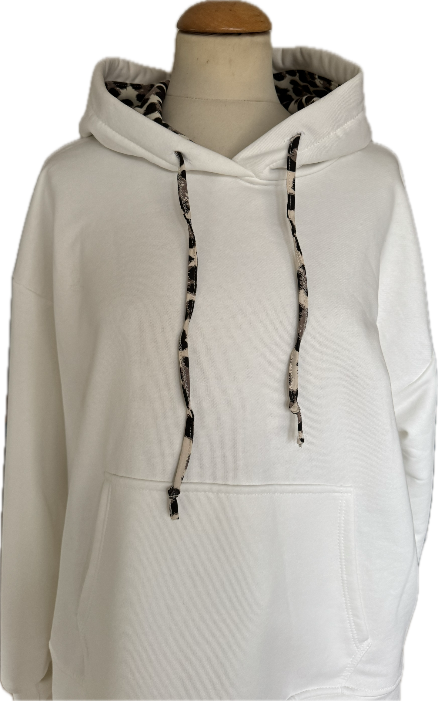 Hoodie in wine mit animal oder in creme mit animal
