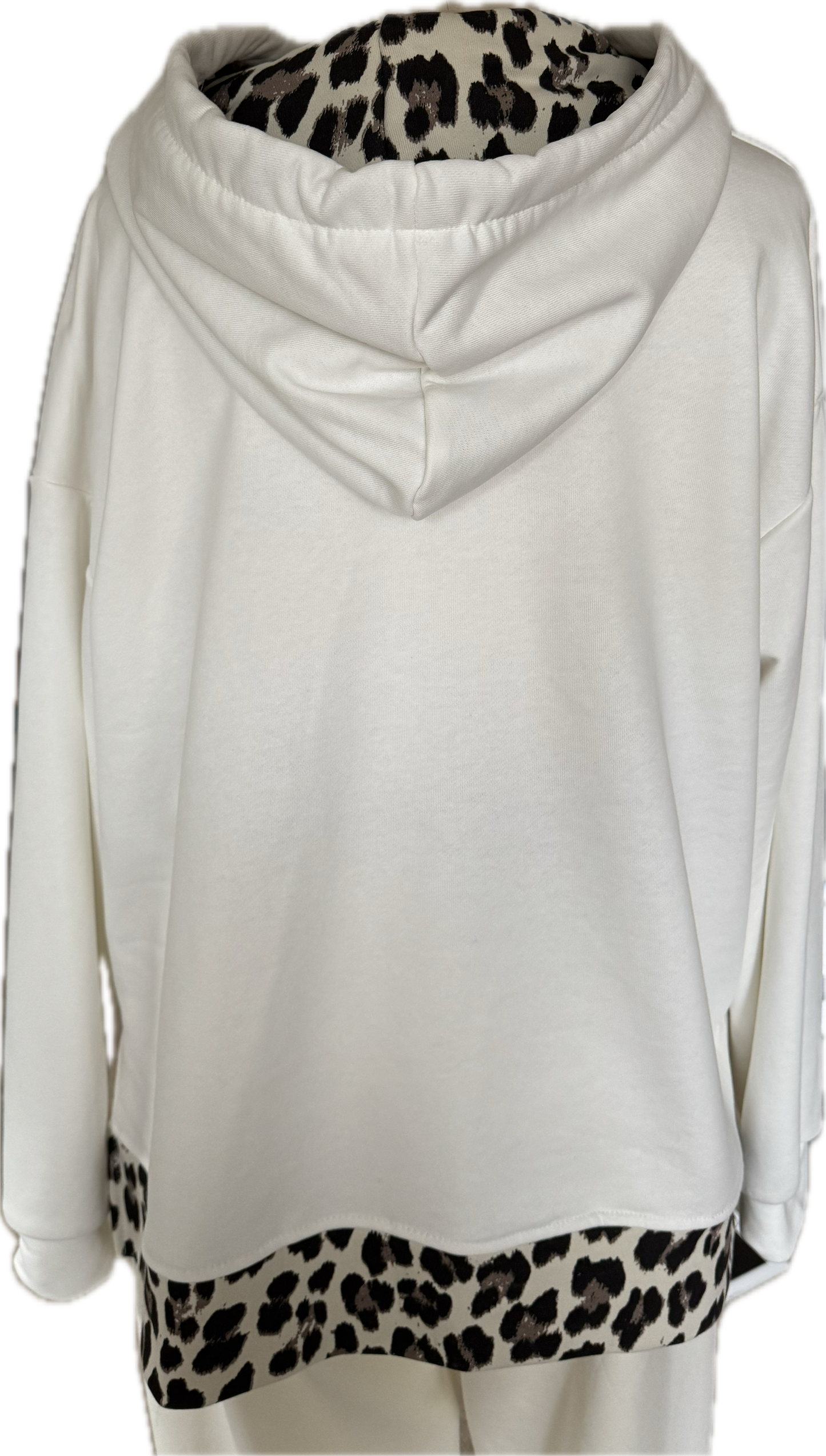 Hoodie in wine mit animal oder in creme mit animal