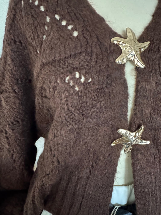 Strickjacke in schokobraun