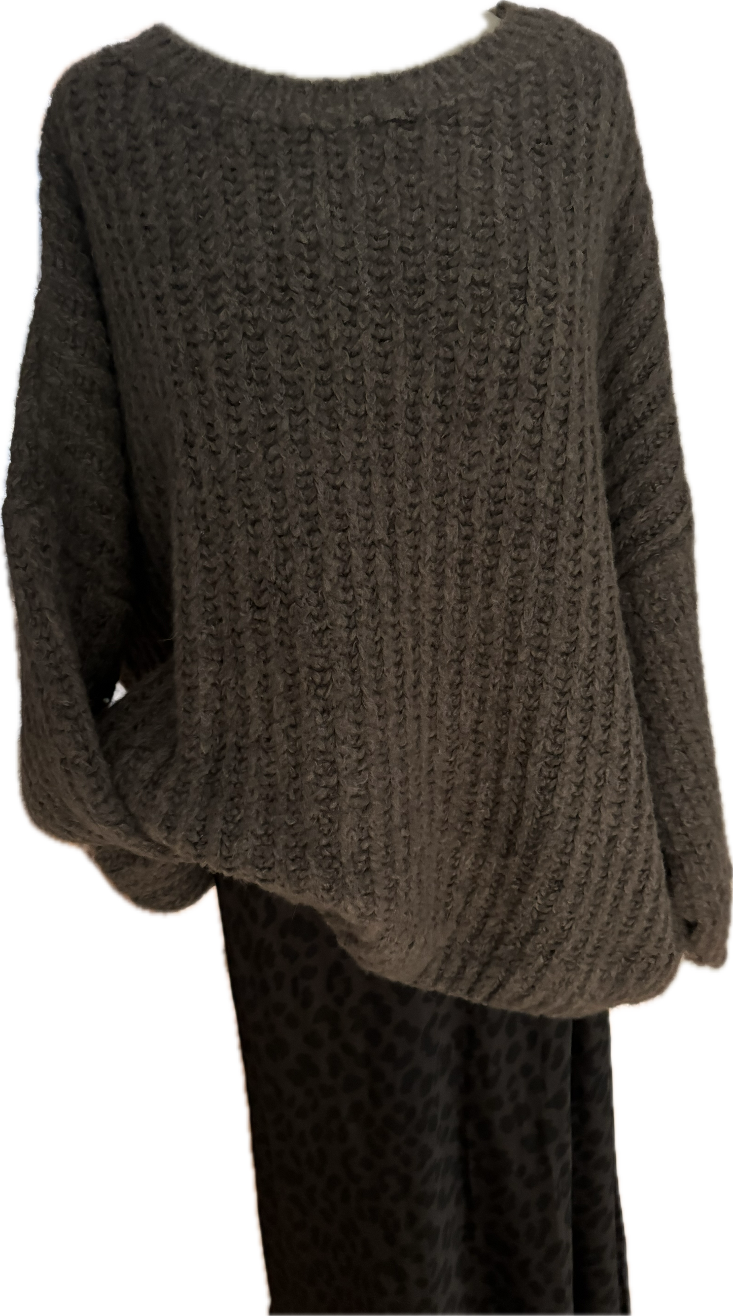 Oversized Pulli in Rippenoptik