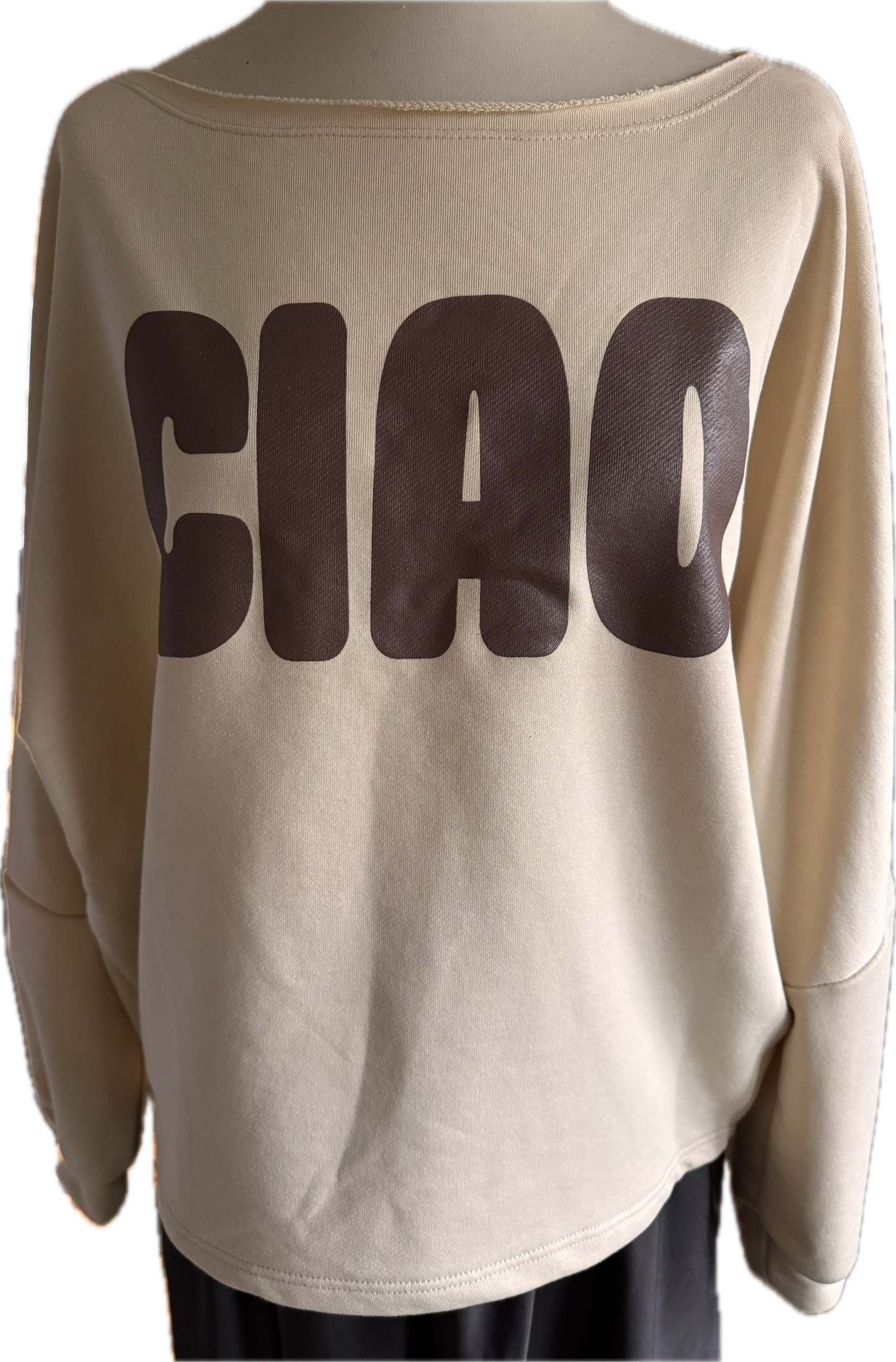 Sweatshirt mit Aufdruck "CIAO"