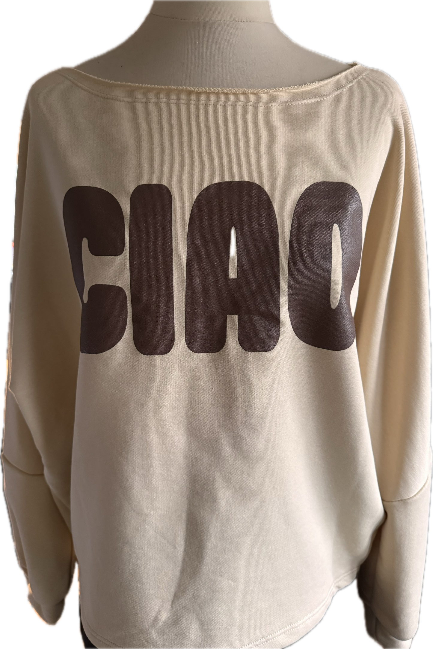 Sweatshirt mit Aufdruck "CIAO"
