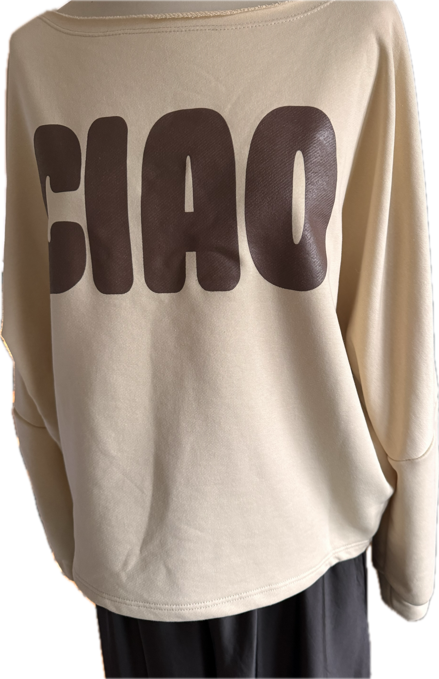 Sweatshirt mit Aufdruck "CIAO"