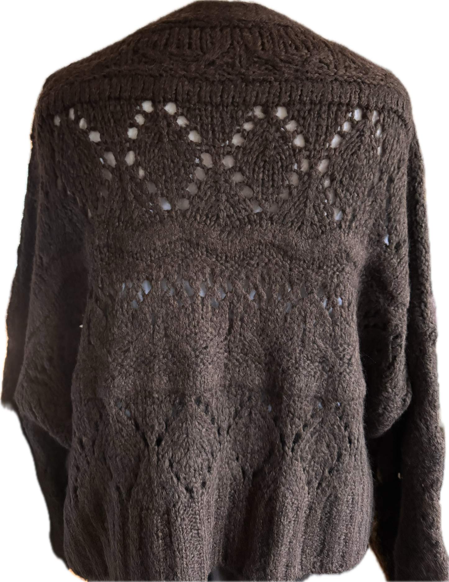 Strickjacke in dkl. braun