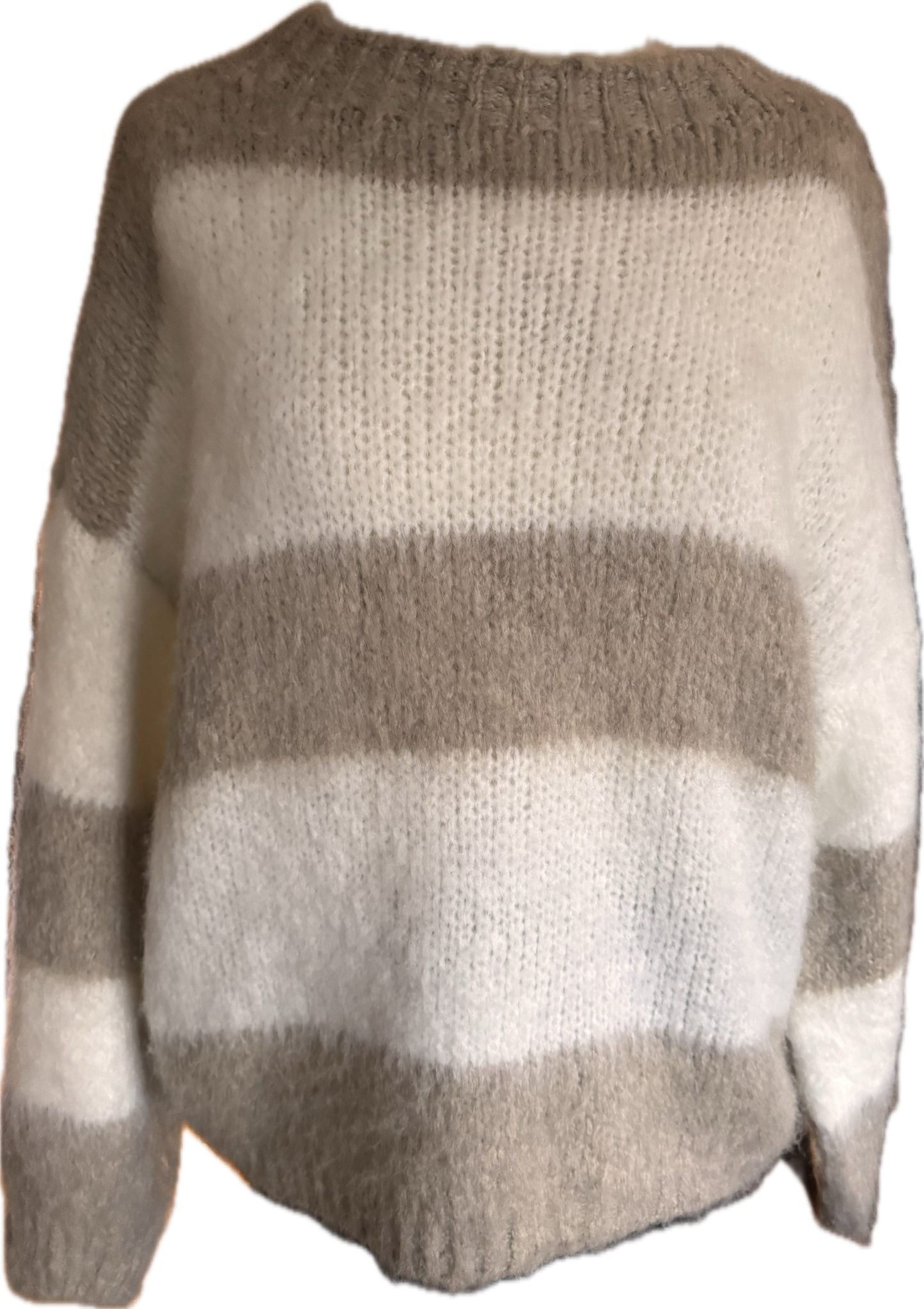 Gestreifter Pulli in creme und beige