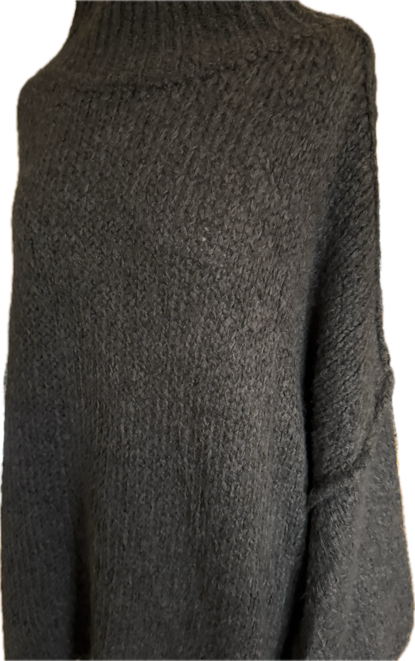 Flauschiger Pulli in schoko und anthrazit