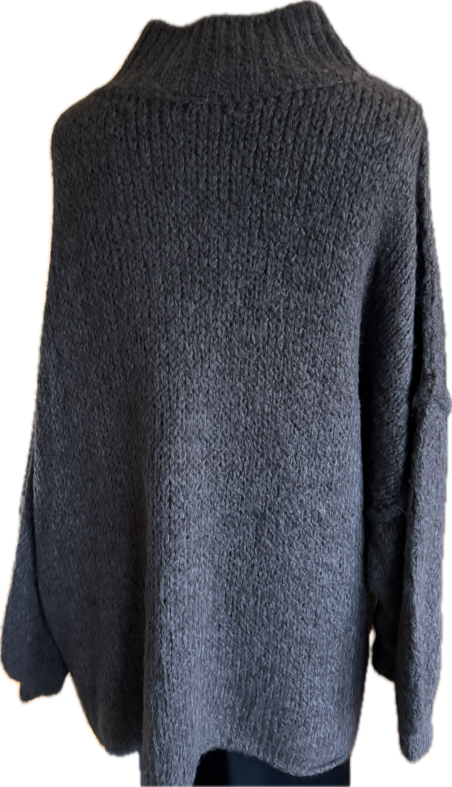 Flauschiger Pulli in schoko und anthrazit