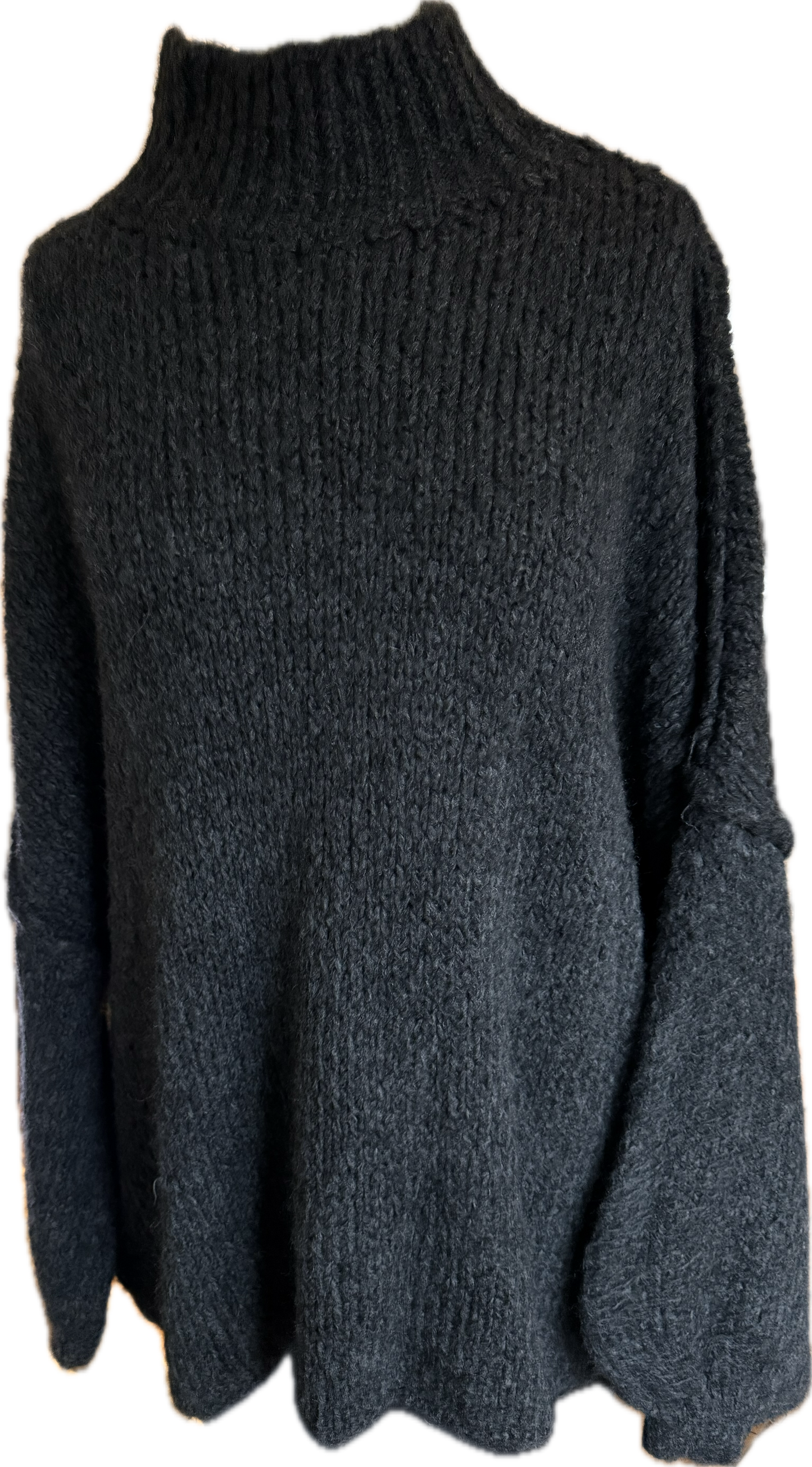 Flauschiger Pulli in schoko und anthrazit