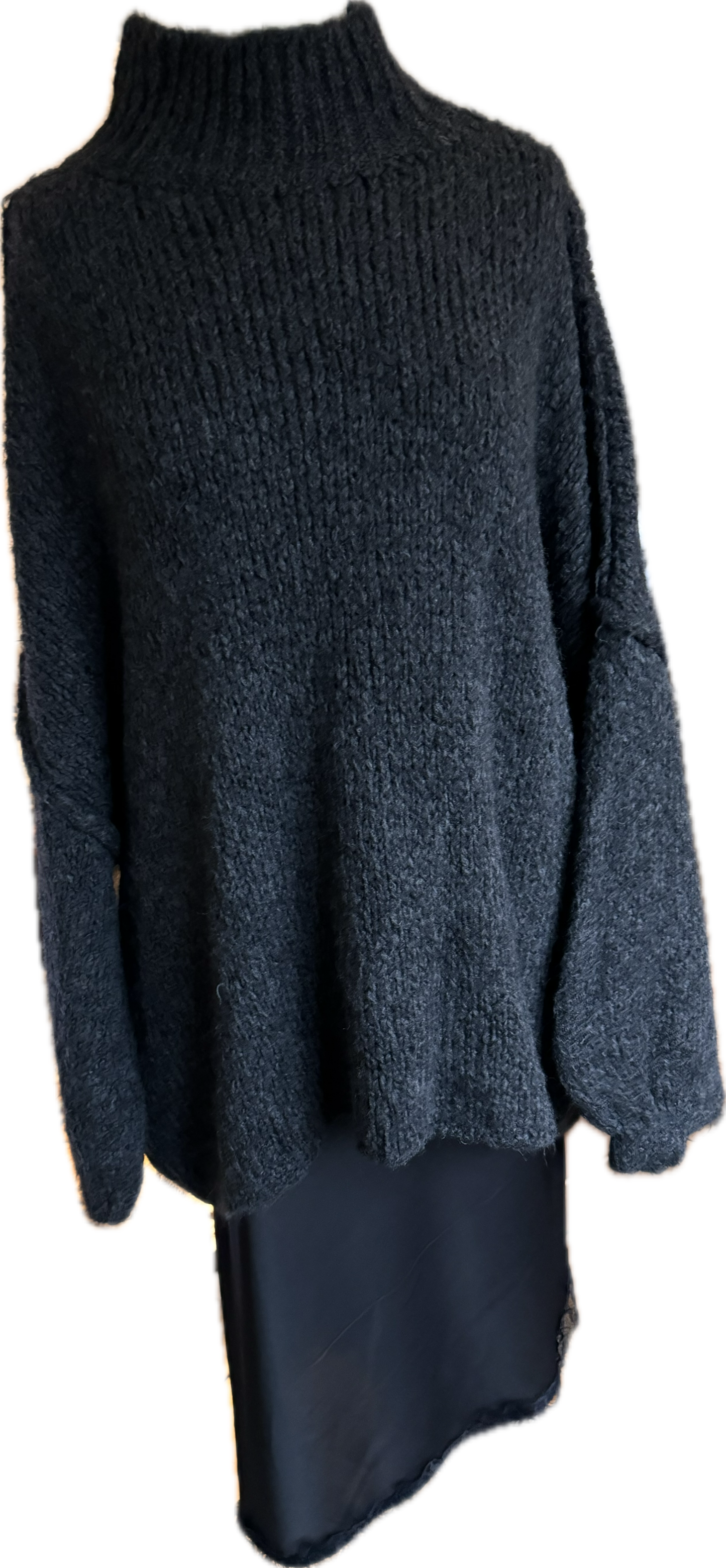 Flauschiger Pulli in schoko und anthrazit