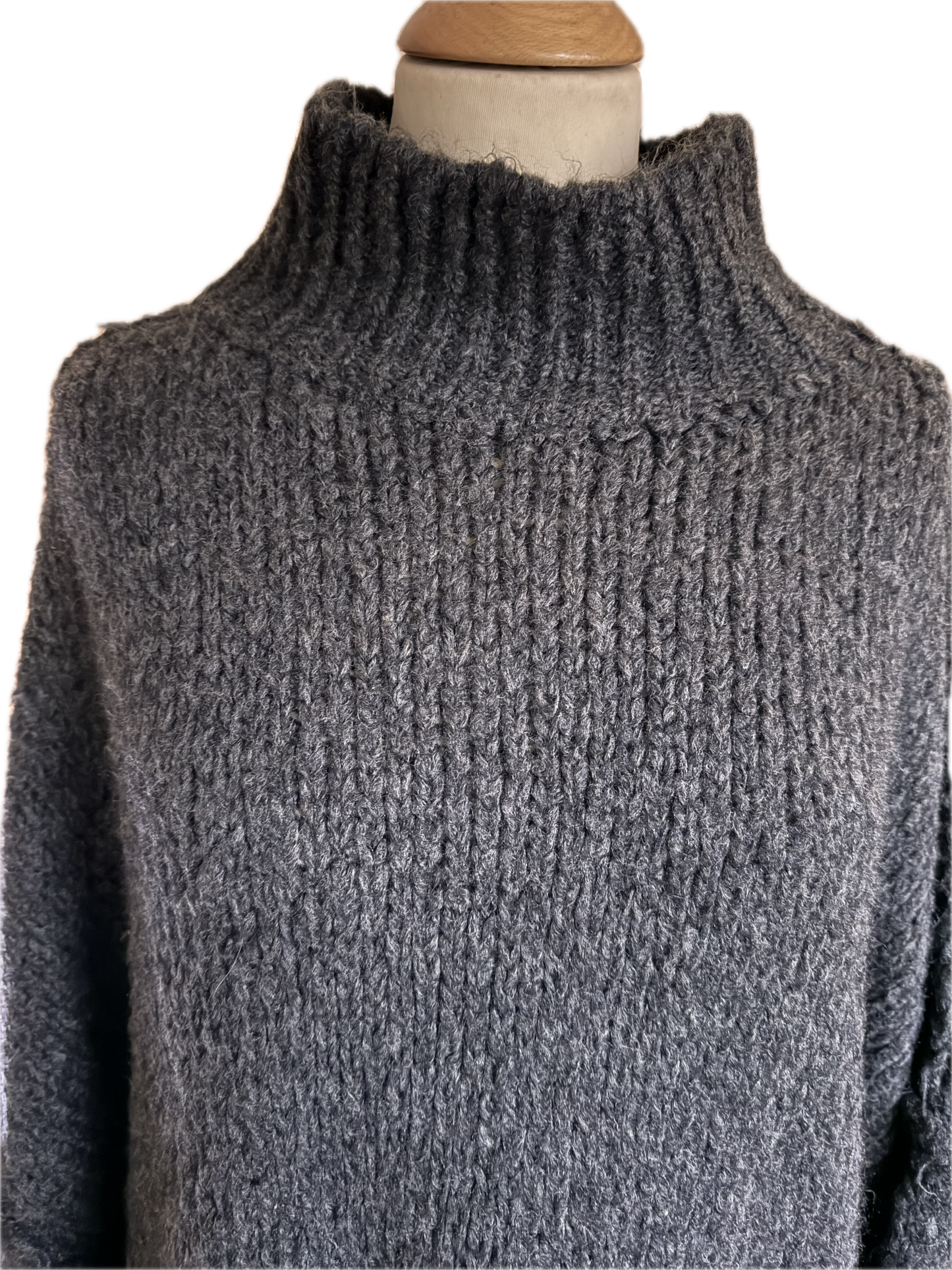 Flauschiger Pulli in schoko und anthrazit