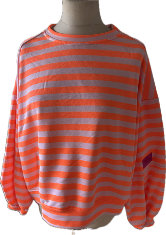 Sweatshirt, Streifen, leger geschnitten