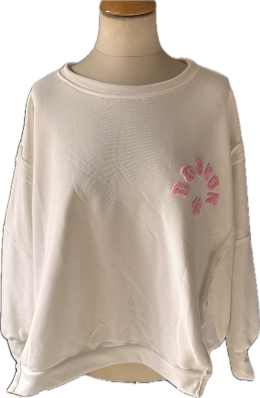 Oversized Sweatshirt, "DOGMOM" Schriftzug