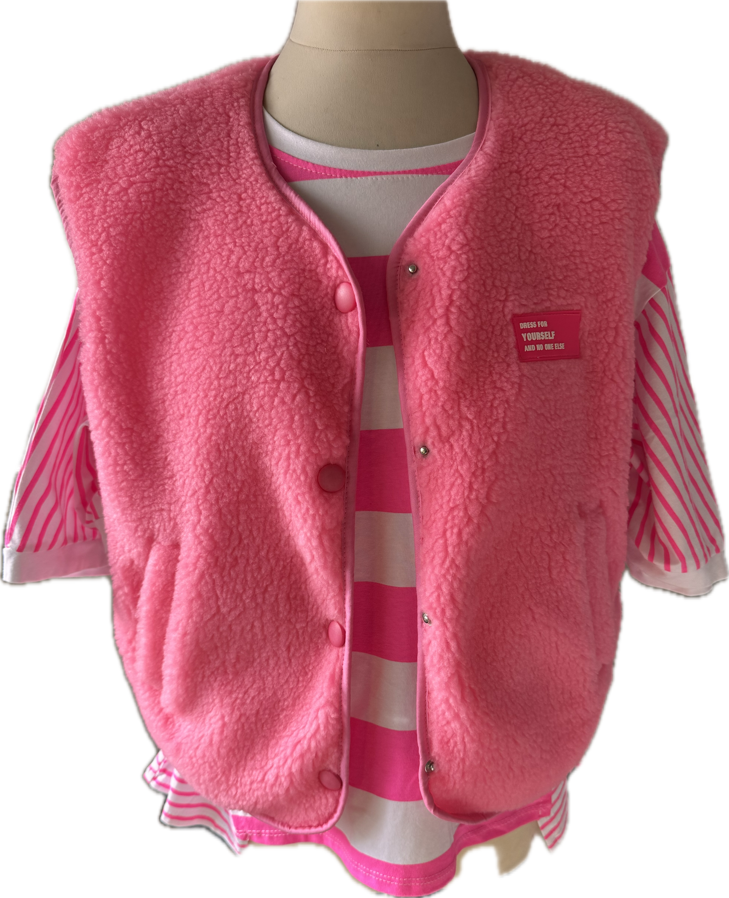 Short West in pinkrose mit Sticker