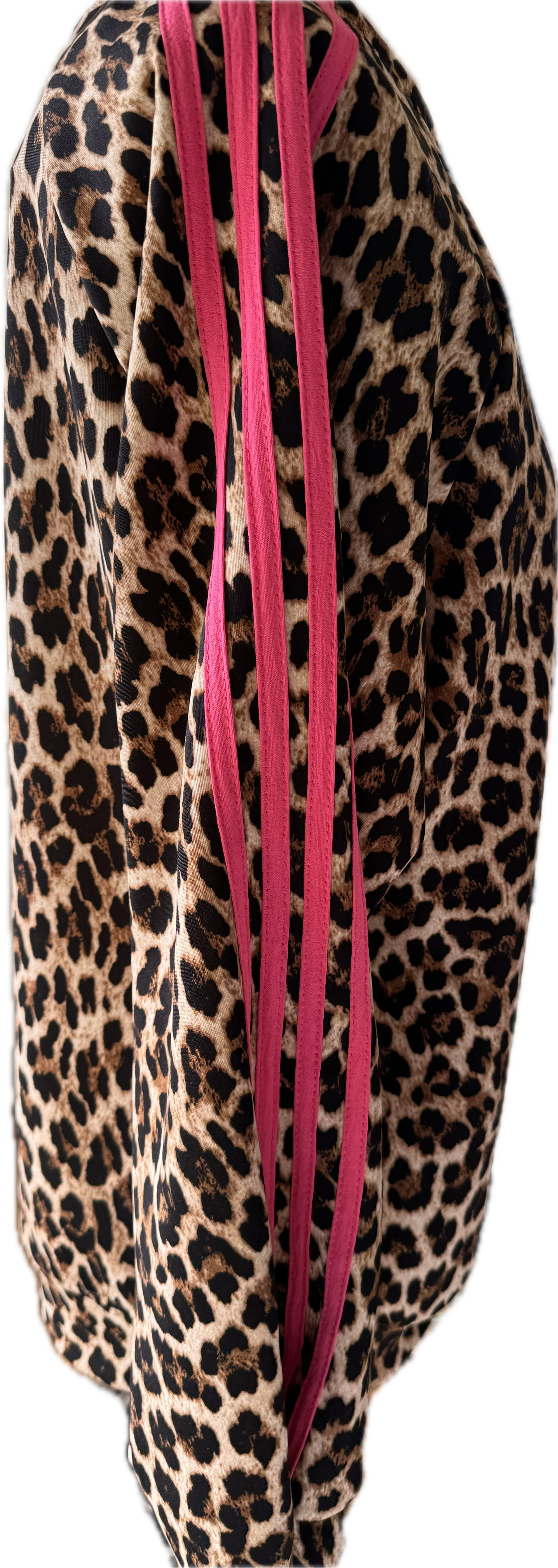 Sweatshirt im Animaldruck mit pinkfarbenen Streifen