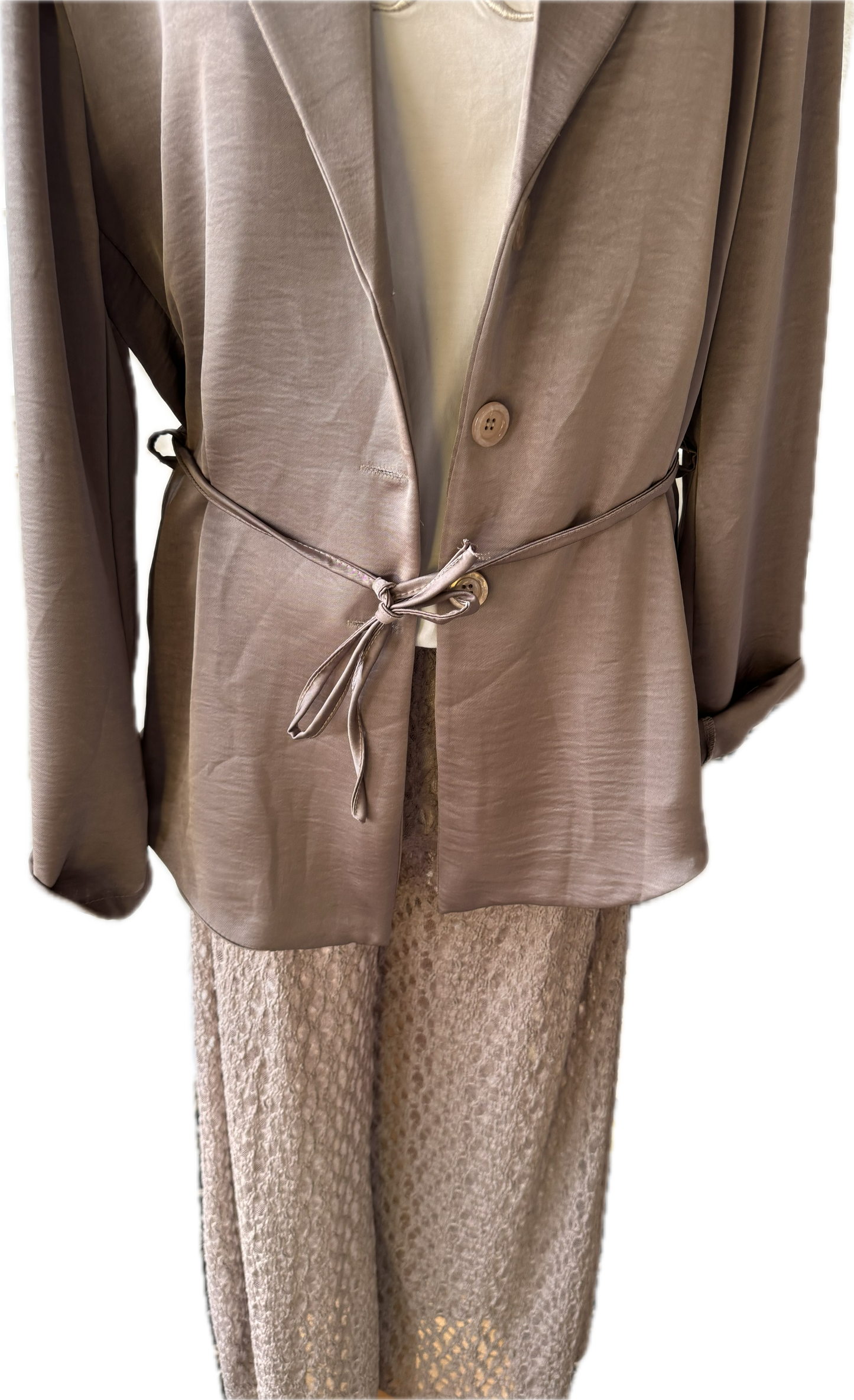 Blazerjacke mit Bindegürtel