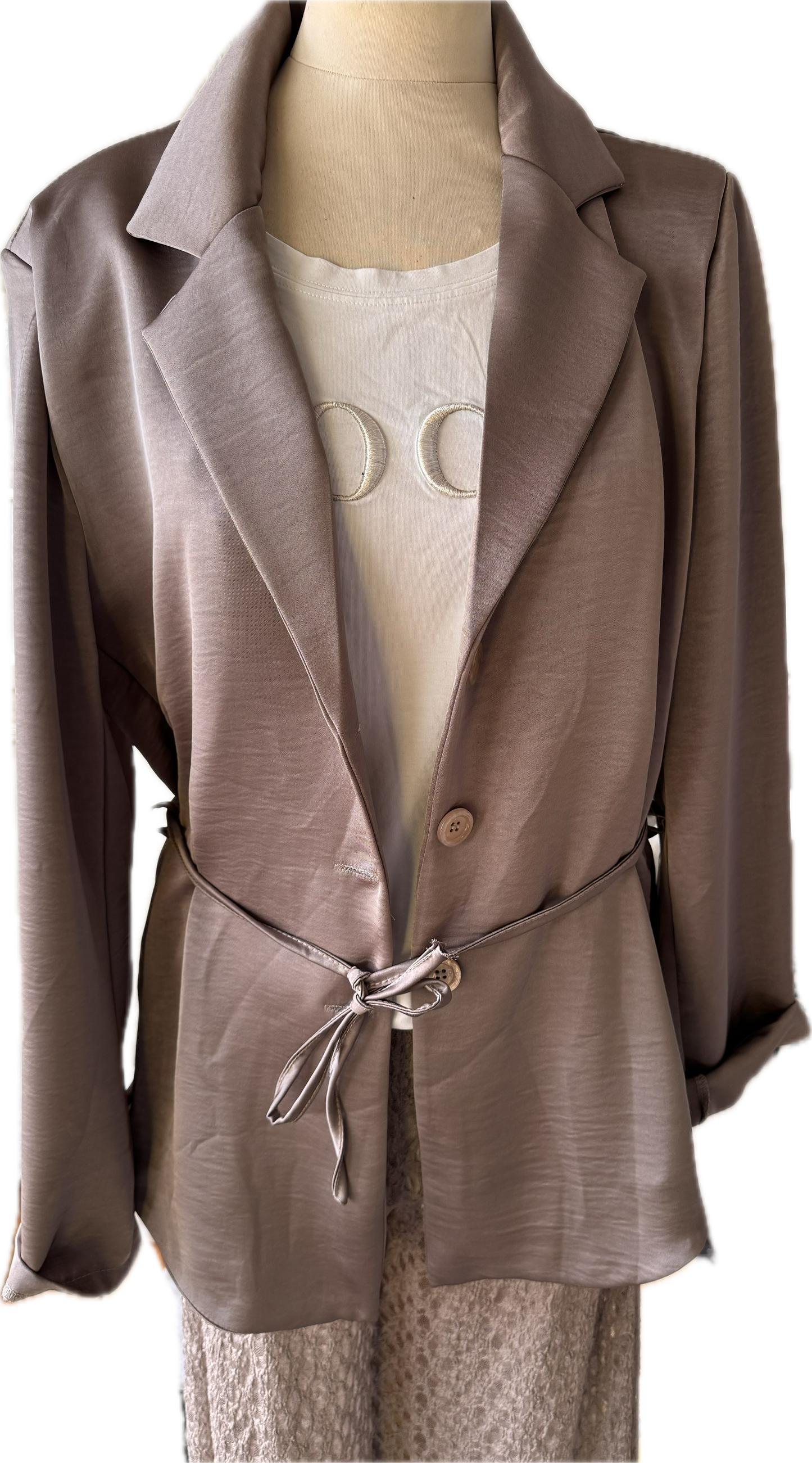 Blazerjacke mit Bindegürtel