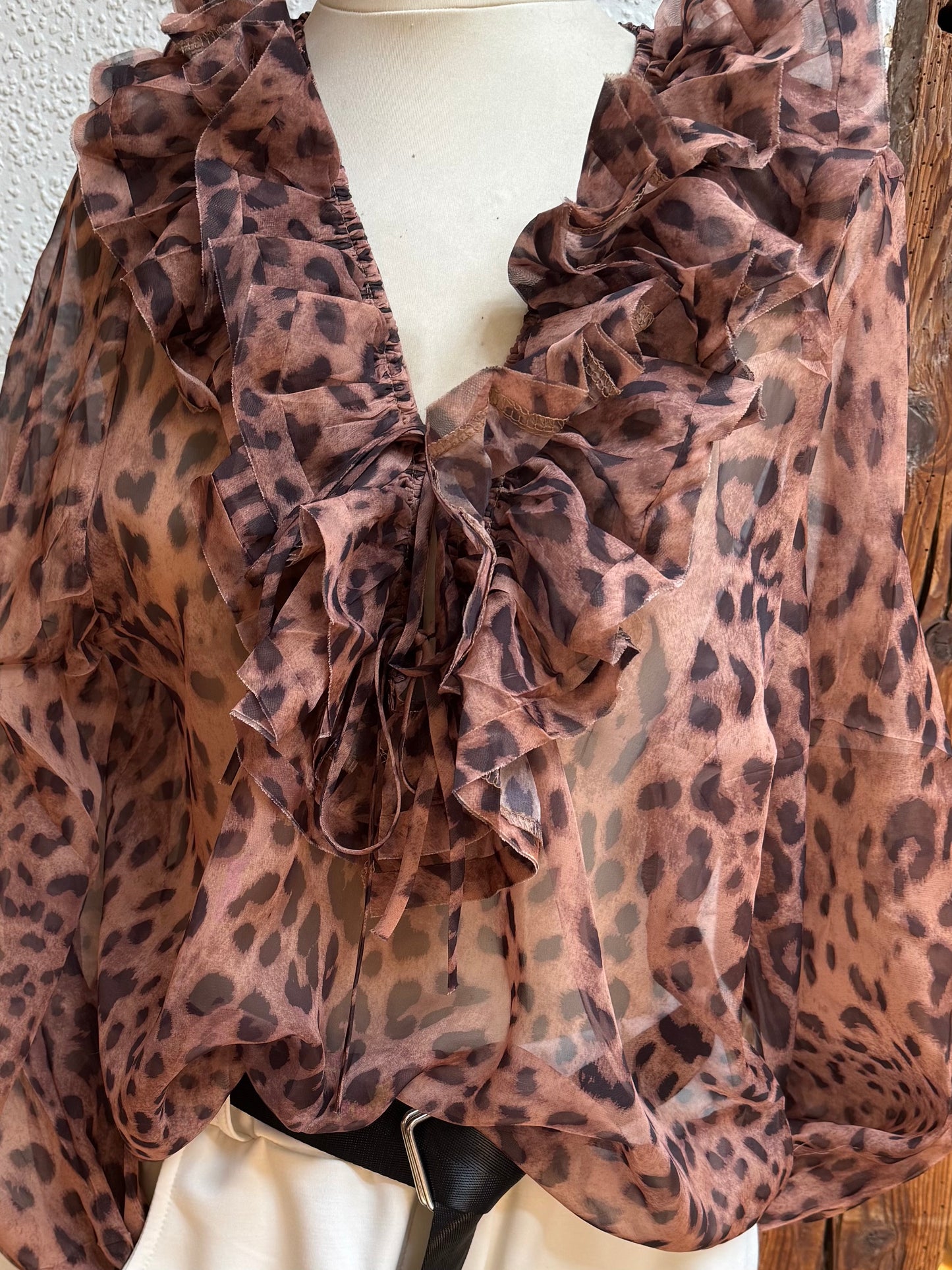 Bluse Animaldruck, Seidenmischung     NEU