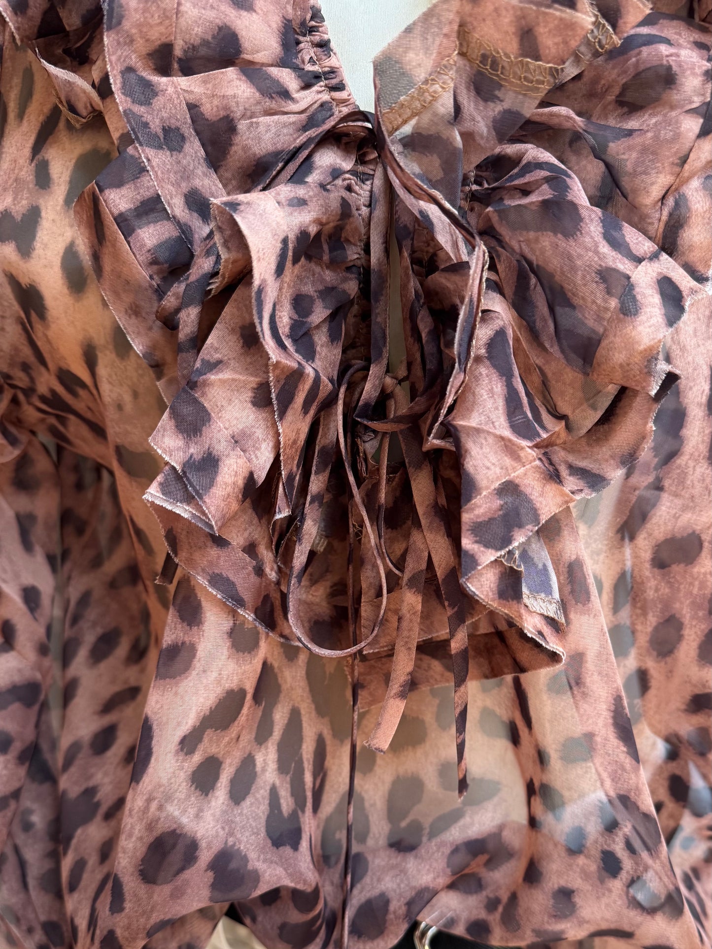 Bluse Animaldruck, Seidenmischung     NEU
