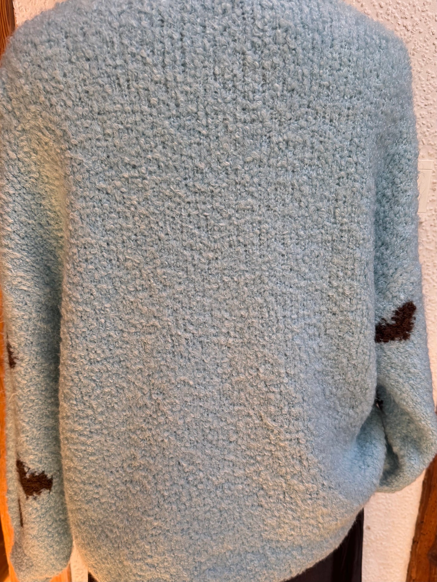 Boucle Pulli mit Herzen