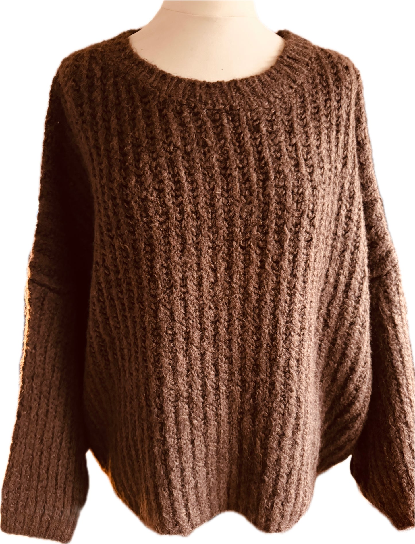 Oversized Pulli in Rippenoptik