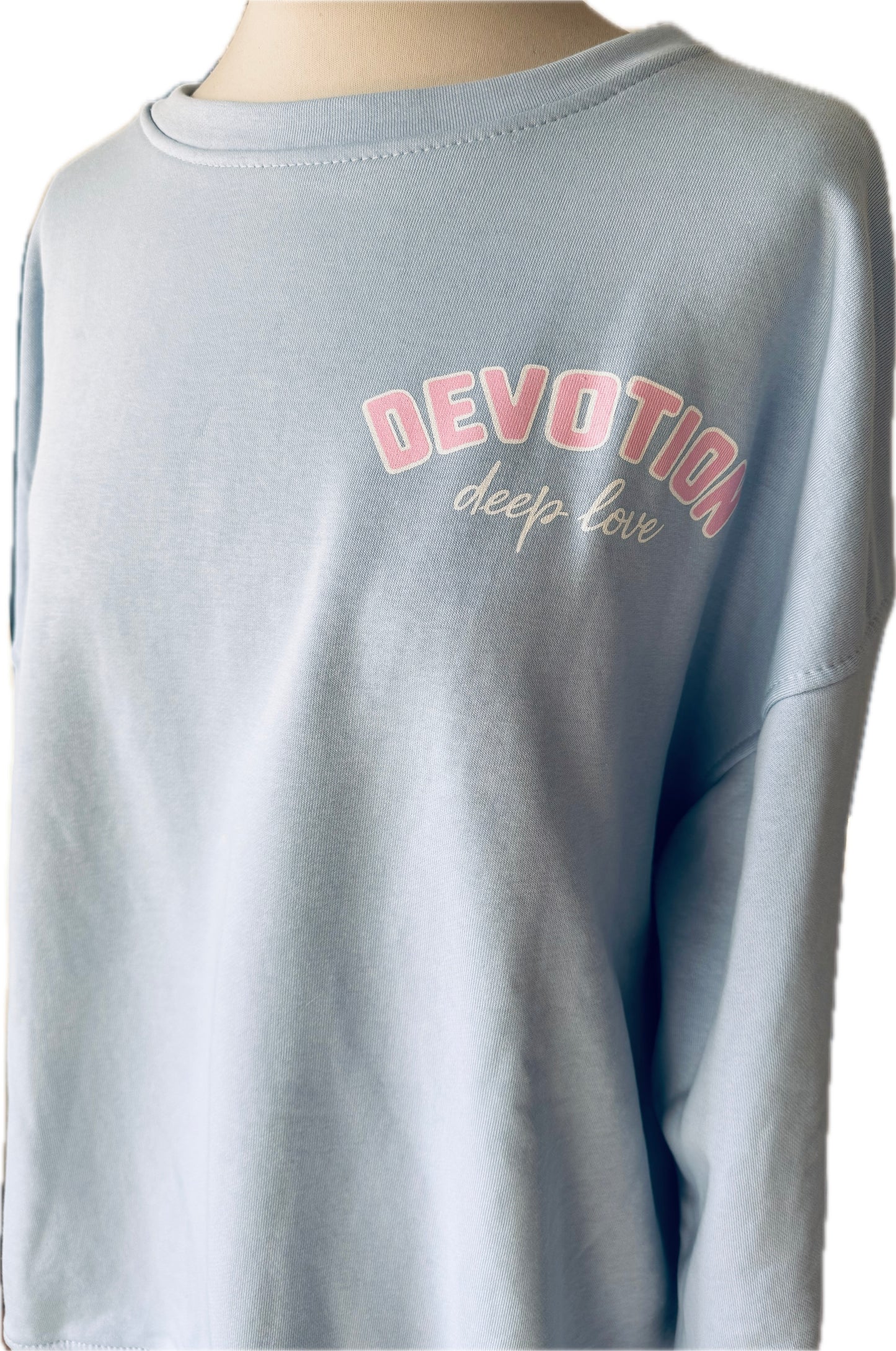 Sweatshirt mit großem Druck hinten und kleinem vorn