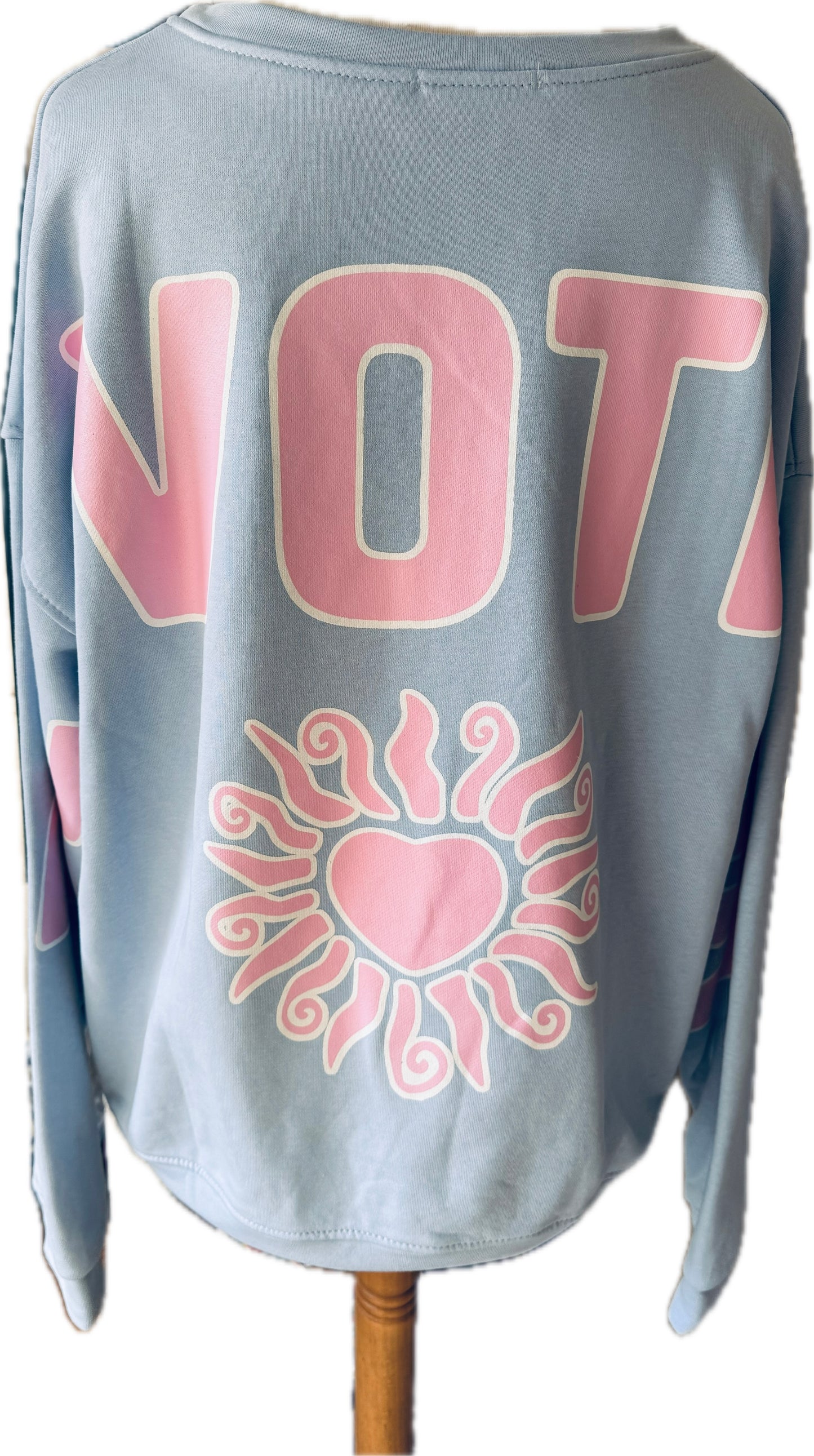 Sweatshirt mit großem Druck hinten und kleinem vorn