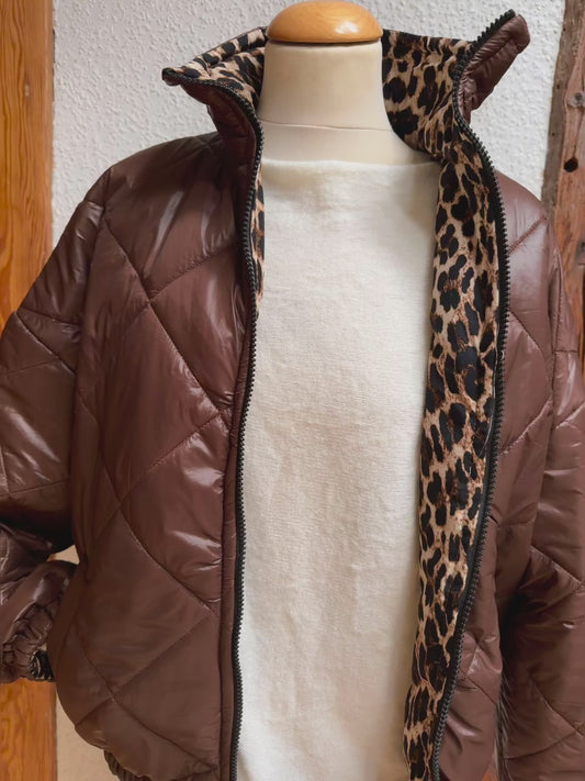 Ganz leichter Wendeblouson in schokobraun